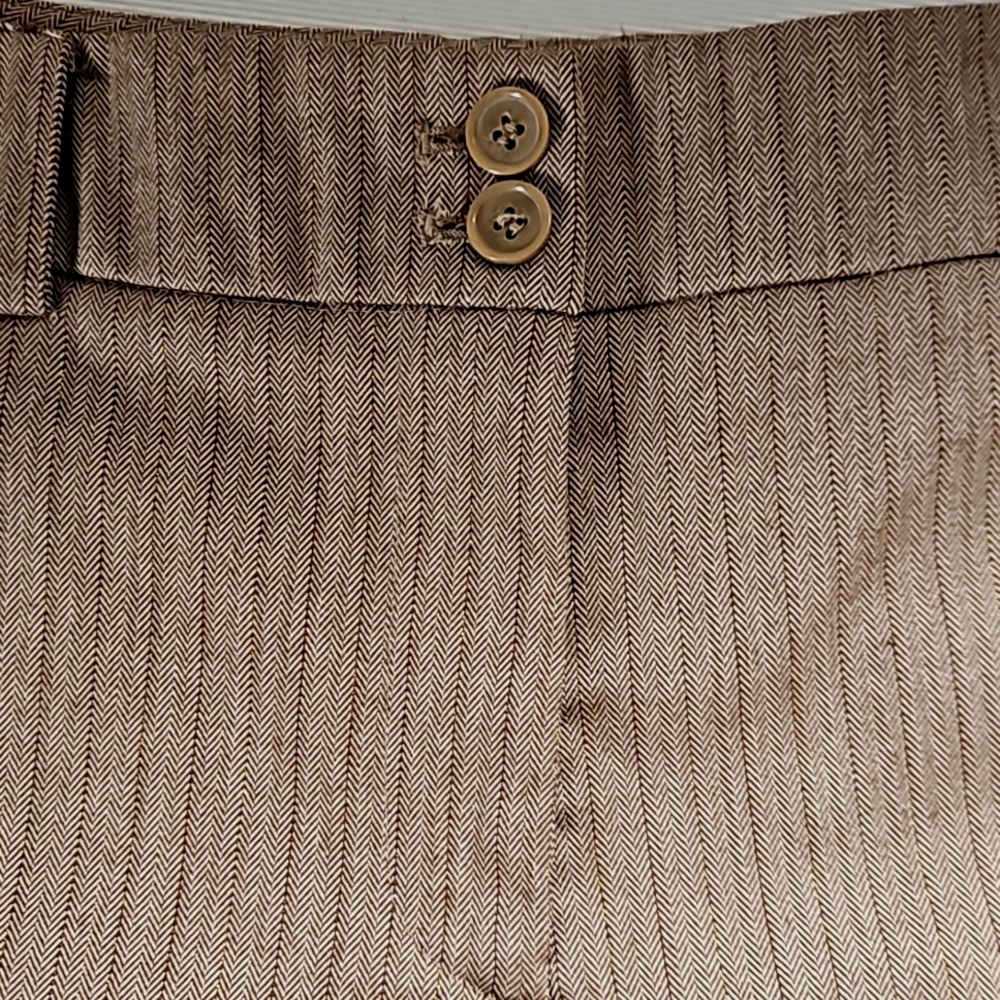 NWT NEW YORK & COMPANY Women's Pants Tan With Slight Gold Thread Size 10 Tall